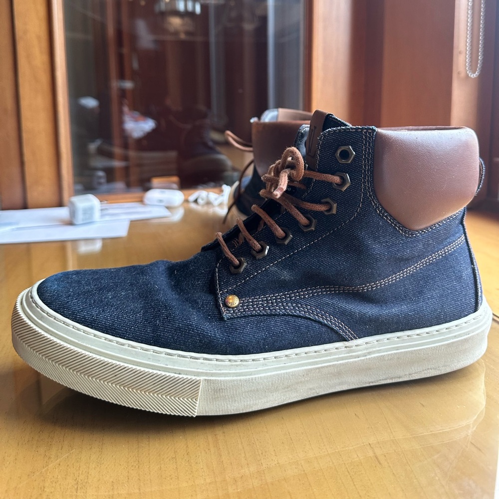 LOUIS VUITTON denim and leather sneakers (RARE!) - Picture 4 of 8